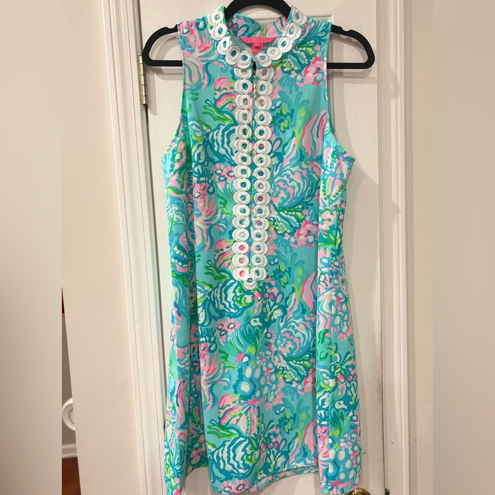 Lilly Pulitzer Jane shift dress size 10 Aqua de Vista